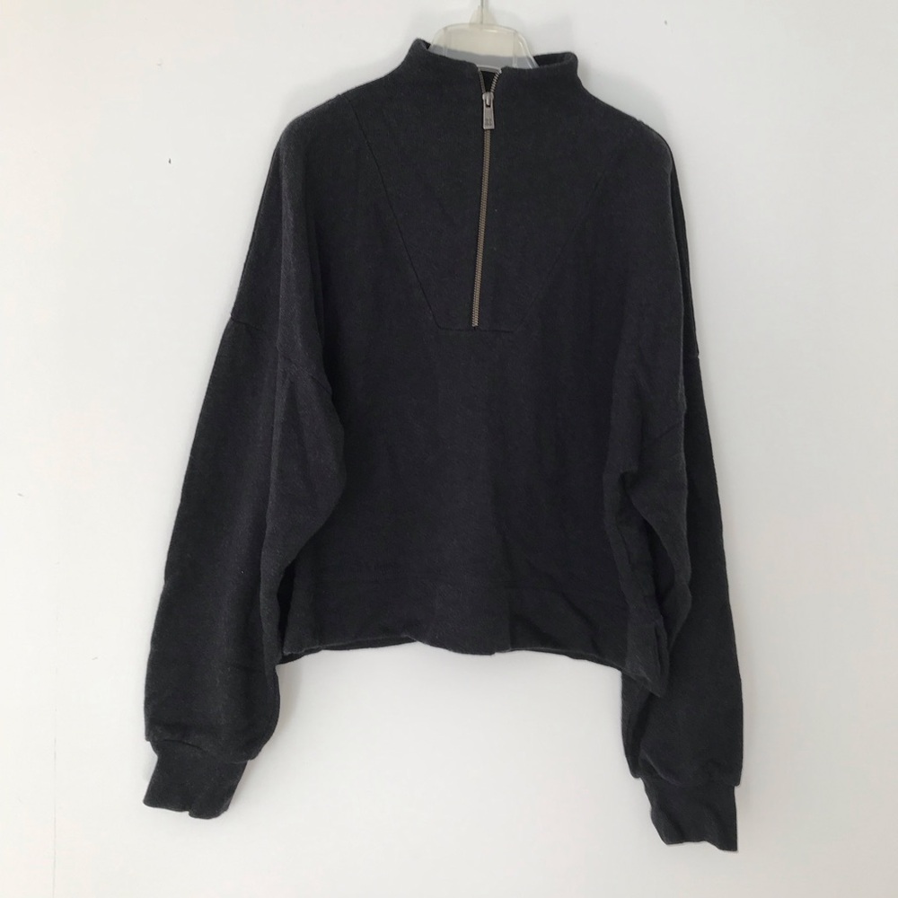 New Sweaty Betty Women’s Nestle Up Half-Zip Sweatshirt In Carbon Gray Size L